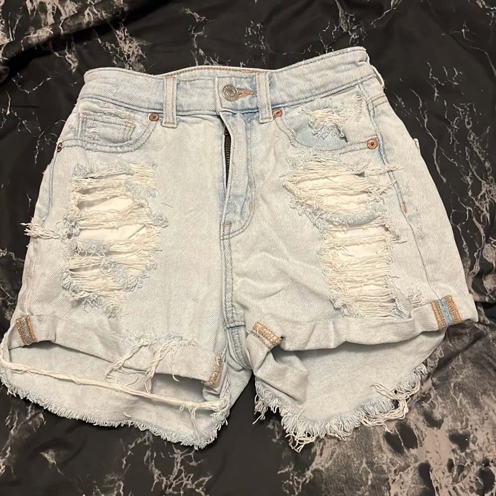 American eagle lightblue jean shorts